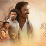 Dhanush in a dramatic movie poster